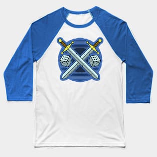 swords and dice Baseball T-Shirt